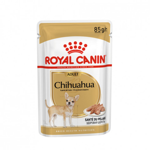 Royal Canin Chihuahua Adult влажный корм в паучах для взрослых собак породы чихуахуа от 8 месяцев (паштет) - 85 г*12шт
