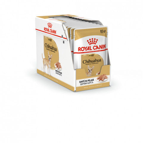 Royal Canin Chihuahua Adult влажный корм в паучах для взрослых собак породы чихуахуа от 8 месяцев (паштет) - 85 г*12шт