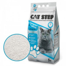 Cat Step Compact White Original (Комкующийся, минеральный наполнитель для кошачьих туалетов), 5 л