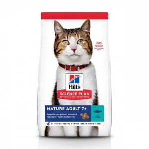 Hill's Science Plan Mature Adult 7+ Tuna (Сухой корм для кошек старше 7 лет для повседневного питания с тунцом), 1,5 кг