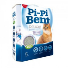 PiPiBent DeLuxe Clean cotton (Комкующийся наполнитель для кошек с ароматом чистого хлопка), 5  кг