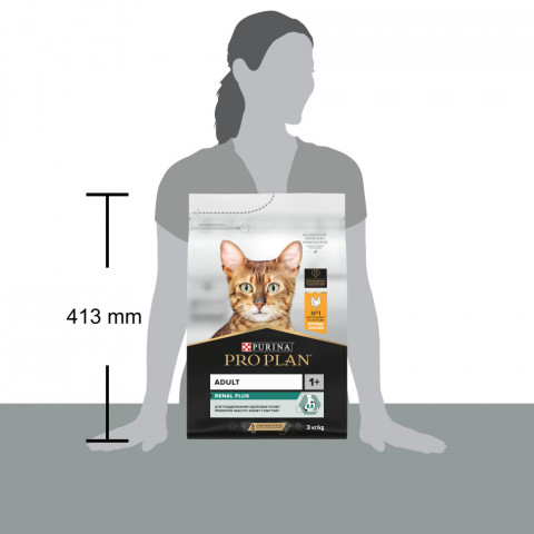 Pro Plan Cat Adult Optirenal сухой корм для взрослых кошек с курицей - 3 кг