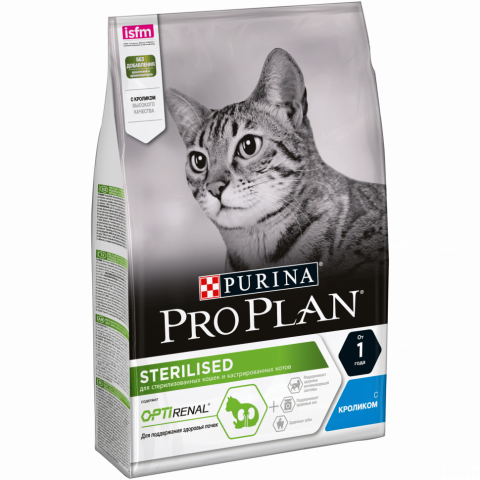Pro Plan Cat Adult Sterilised сухой корм для стерилизованных кошек с кроликом - 3 кг