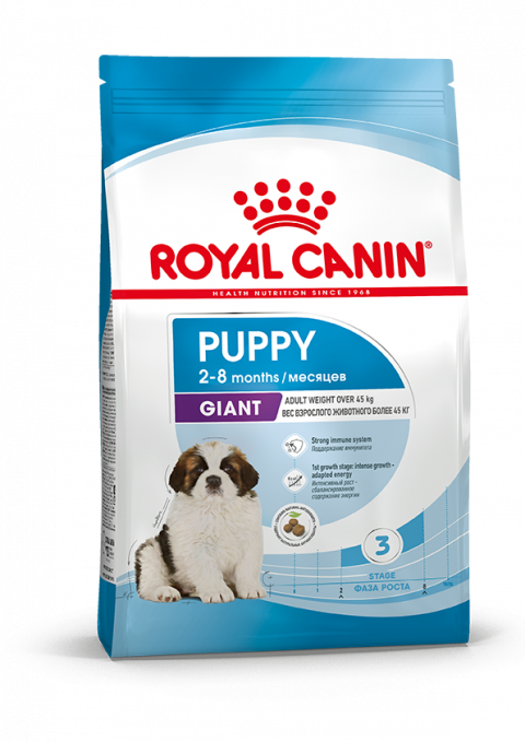 Royal Canin Giant Puppy сухой корм для щенков гигантских пород с 2 до 8 месяцев - 15 кг, Здоровое питание для щенков гигантских пород