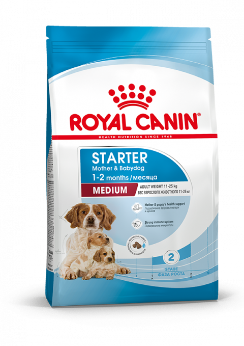 Royal Canin Medium Starter Mother Babydog для щенков средних размеров до 2-месяцев и сук в последней трети беременности и во время лактации - 4 кг