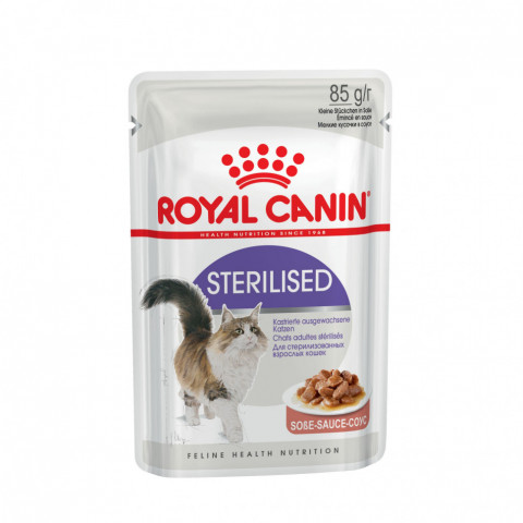 Royal Canin Sterilised паучи для стерилизованных кошек кусочки в соусе - 85 г*24 шт