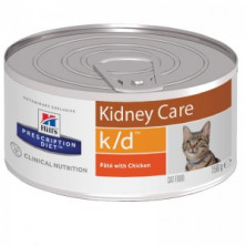 Hill's Prescription Diet k/d Kidney Care (Консервы для кошек диета для поддержания здоровья почек с курицей), 156 г х 12 шт