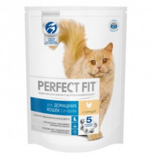 Perfect Fit In-Home (Сухой корм для домашних кошек с курицей) 650 г