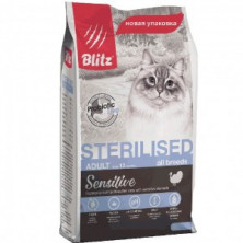 Blitz Sterilised Cats сухой корм для стерилизованных кошек с курицей - 10 кг