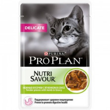 Pro Plan Delicate паучи для взрослых кошек при чувствительном пищеварении с ягненком - 85 г х 26 шт