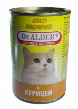 Консервы Dr. Alder's Cat Garant для взрослых кошек с курицей 415 г х 24 шт