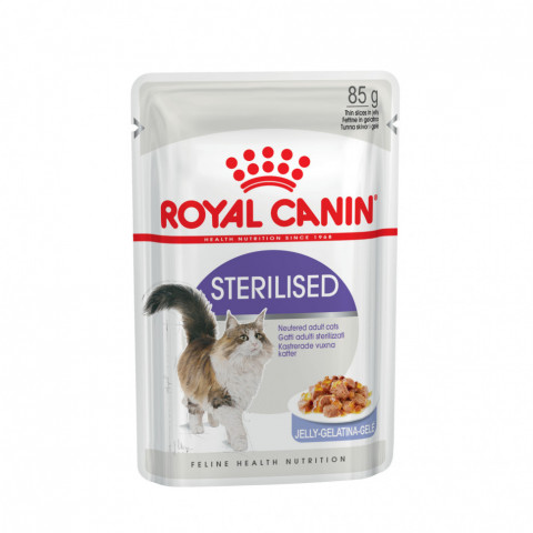 Royal Canin Sterilised паучи для стерилизованных кошек кусочки в желе - 85 г*24 шт