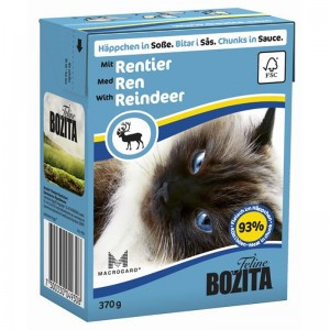 Bozita Reindeer Cat (Кусочки в соусе с мясом оленя для кошек), 370г