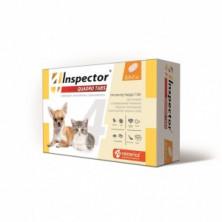 Inspector Quadro Tabs для кошек и собак 0,5-2 кг (Жевательные таблетки от паразитов), 4 таблетки 