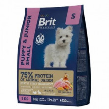 Brit Premium Dog Puppy and Junior Small с курицей (Сухой корм для щенков и молодых собак), 1 кг
