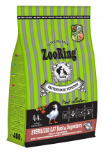 ZooRing Sterilized CAT DUCK&Lingonberry (Утка с брусникой), 400 г