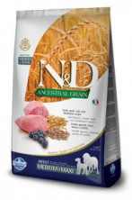 Farmina N&D Ancestral Grain Dog Lamb Blueberry Adult Medium & Maxi сухой низкозерновой корм для взрослых собак средних и крупных пород с ягненком и черникой - 2,5 кг