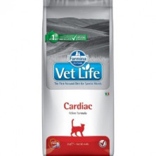 Farmina Vet Life Cat Cardiac (Диетический сухой корм для кошек для поддержания работы сердца при хронической сердечной недостаточности) 2 кг