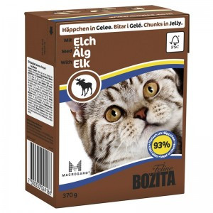 Bozita Elk Cat (Кусочки в желе с мясом лося для кошек), 370г