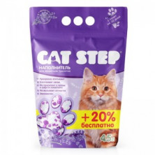 Cat Step Arctic Lavender наполнитель силикагелевый впитывающий с ароматом лаванды - 3,8 л (1,7 кг)
